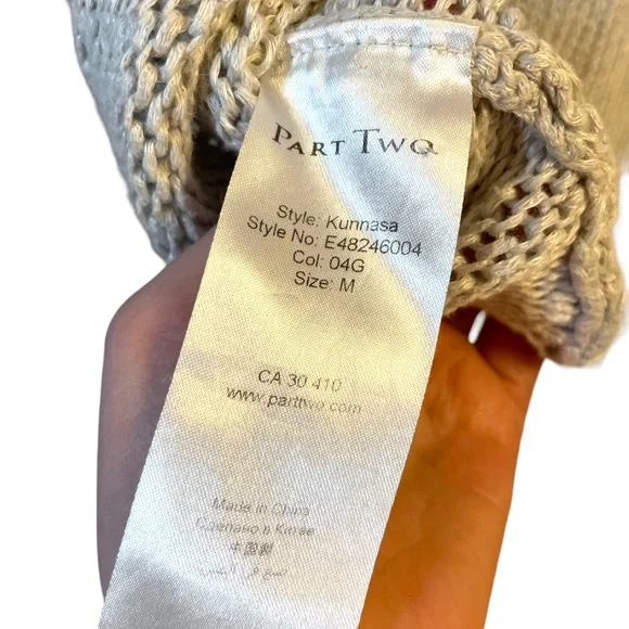 Linen Part Two Grey Knit Sweater - Picture 4 of 4